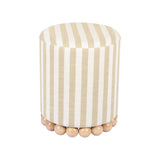 Dex Striped Linen Ottoman by TOV Furniture at Eve Furniture