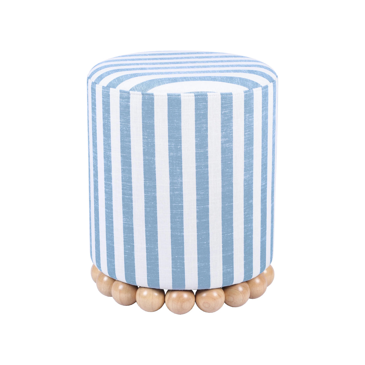 Dex Striped Linen Ottoman by TOV Furniture at Eve Furniture