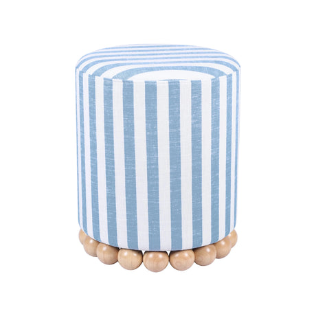 Dex Striped Linen Ottoman by TOV Furniture at Eve Furniture