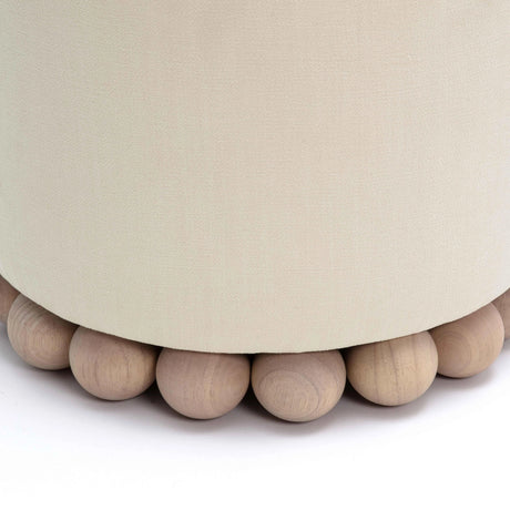 Dex Upcycled Fabric Ottoman by TOV Furniture at Eve Furniture
