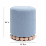Dex Upcycled Fabric Ottoman by TOV Furniture at Eve Furniture