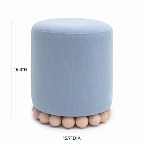 Dex Upcycled Fabric Ottoman by TOV Furniture at Eve Furniture