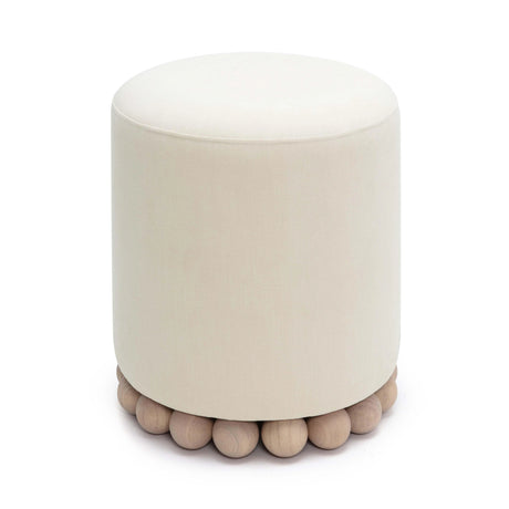 Dex Upcycled Fabric Ottoman by TOV Furniture at Eve Furniture