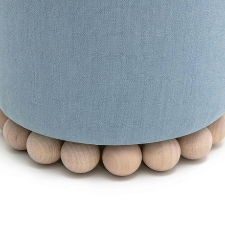 Dex Upcycled Fabric Ottoman by TOV Furniture at Eve Furniture