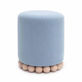 Dex Upcycled Fabric Ottoman by TOV Furniture at Eve Furniture