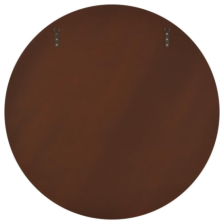 Dexter Brown 40 x 40 Inch Round Reeding Frame Wall Mirror by Coaster at Eve Furniture