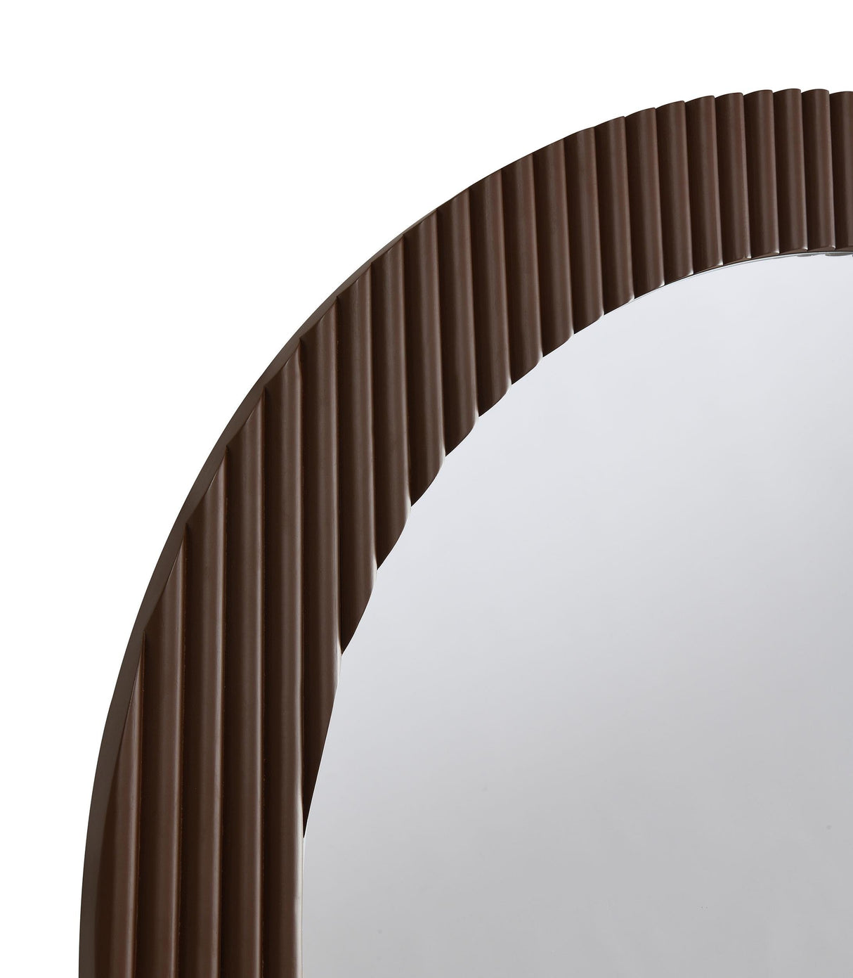 Dexter Brown 40 x 40 Inch Round Reeding Frame Wall Mirror by Coaster at Eve Furniture
