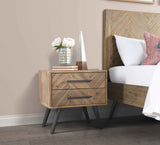 Dexter Multi Natural 2 Drawer Nightstand by Classic Home at Eve Furniture