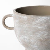 Deya Small Rustic Brown Ceramic Vase by Mercana at Eve Furniture