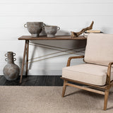 Deya Small Rustic Brown Ceramic Vase by Mercana at Eve Furniture