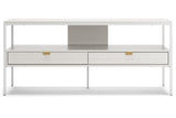 Deznee White 60" TV Stand by Ashley at Eve Furniture