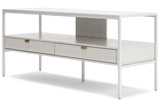 Deznee White 60" TV Stand by Ashley at Eve Furniture