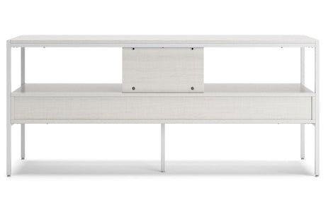 Deznee White 60" TV Stand by Ashley at Eve Furniture