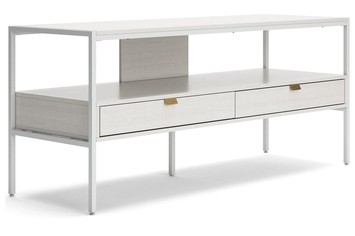 Deznee White 60" TV Stand by Ashley at Eve Furniture