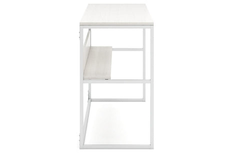 Deznee White Home Office Desk by Ashley at Eve Furniture