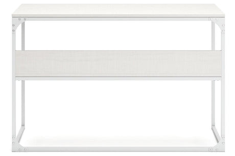 Deznee White Home Office Desk by Ashley at Eve Furniture