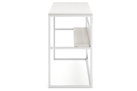Deznee White Home Office Desk by Ashley at Eve Furniture