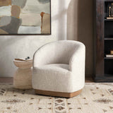 Diah Toasted Linen Swivel Accent Chair by Classic Home at Eve Furniture