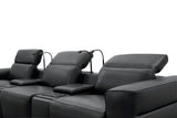 Diamante Black 5-Piece 3 Power Recliner Row by New Era Innovations at Eve Furniture