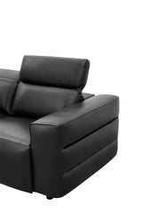 Diamante Black 5-Piece 3 Power Recliner Row by New Era Innovations at Eve Furniture