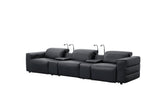 Diamante Black 5-Piece 3 Power Recliner Row by New Era Innovations at Eve Furniture