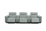 Diamante Grey 5-Piece 3 Power Recliner Row by New Era Innovations at Eve Furniture