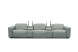 Diamante Grey 5-Piece 3 Power Recliner Row by New Era Innovations at Eve Furniture