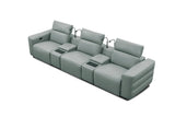 Diamante Grey 5-Piece 3 Power Recliner Row by New Era Innovations at Eve Furniture