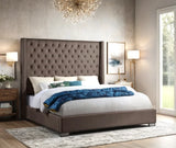 Diamond Mocha King Panel Bed by Happy Homes at Eve Furniture