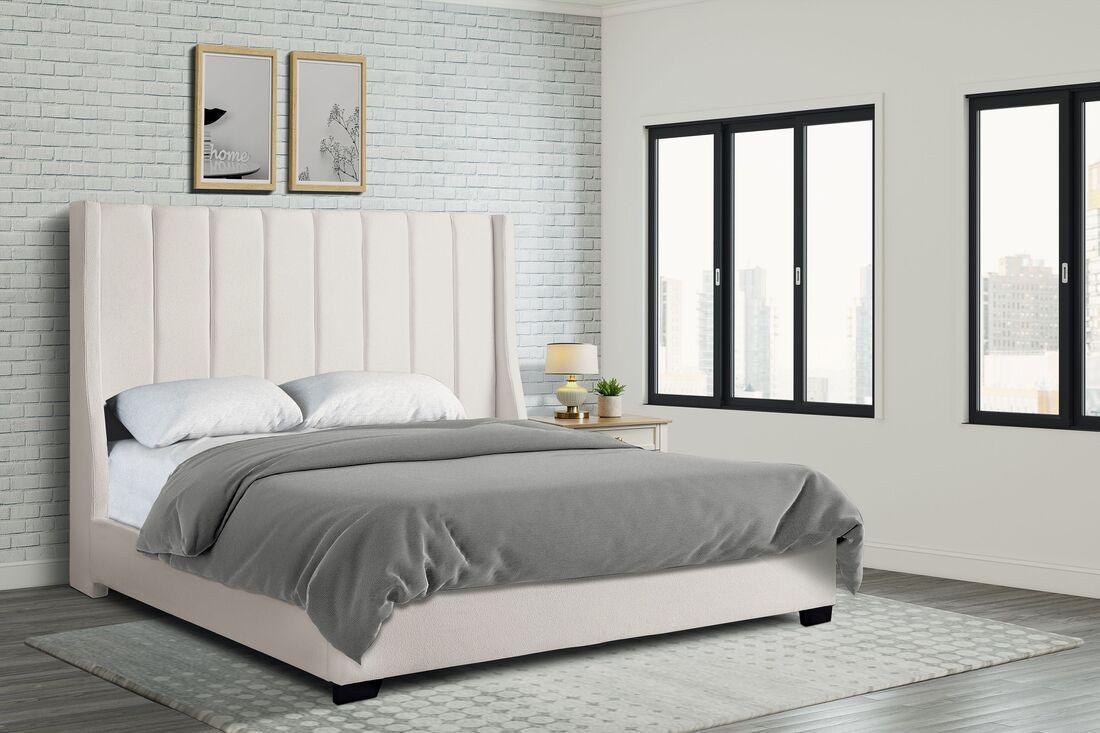 Diamond Off White 6FT Queen Bed by Happy Homes at Eve Furniture