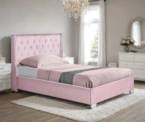 Diamond Pink Full Panel Bed by Happy Homes at Eve Furniture