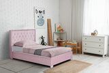 Diamond Pink Twin Panel Bed by Happy Homes at Eve Furniture