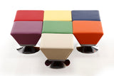 Diamond Swivel Ottoman in Multi Colors (Set of 7) by Manhattan Comfort at Eve Furniture