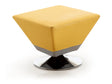 Diamond Swivel Ottoman in Yellow and Polished Chrome by Manhattan Comfort at Eve Furniture