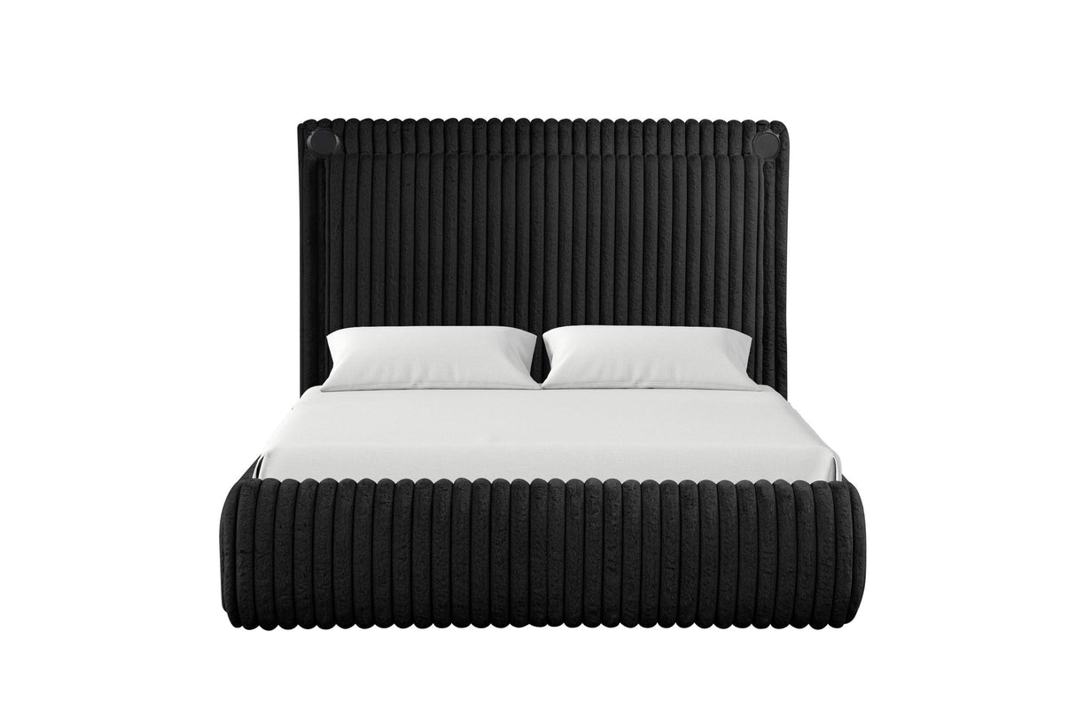 Diana Black Queen Platform Bed by Happy Homes at Eve Furniture