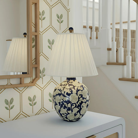 Diana Blue & White Table Lamp by TOV Furniture at Eve Furniture