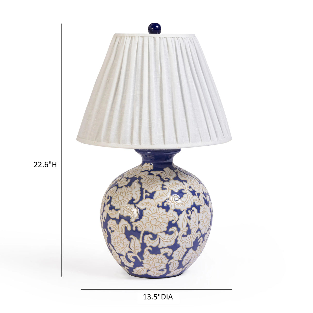 Diana Blue & White Table Lamp by TOV Furniture at Eve Furniture