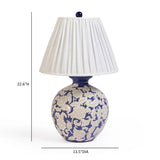 Diana Blue & White Table Lamp by TOV Furniture at Eve Furniture