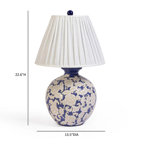 Diana Blue & White Table Lamp by TOV Furniture at Eve Furniture