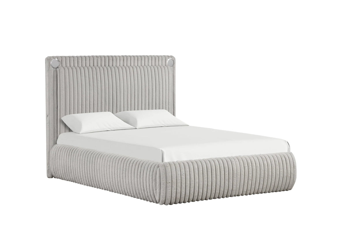 Diana Gray King Platform Bed by Happy Homes at Eve Furniture