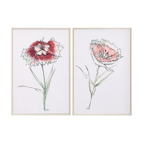 Dianthus I by Mercana Studio a Hand Embellished Textured Framed Art Print by Mercana at Eve Furniture
