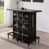 Dicarda Black/Distressed Dark Oak 3-Piece Bar Table Set by Furniture of America at Eve Furniture