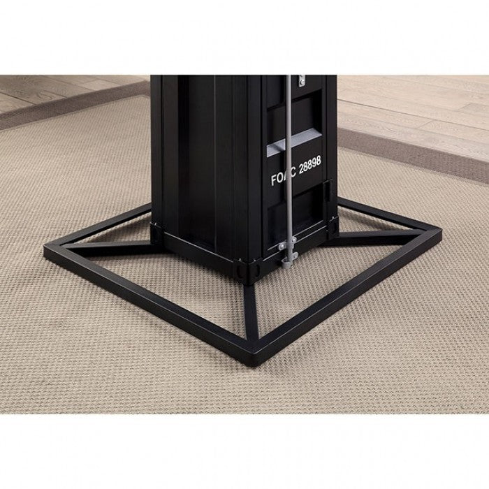 Dicarda Distressed Walnut/Sand Black Counter Height Table by Furniture of America at Eve Furniture