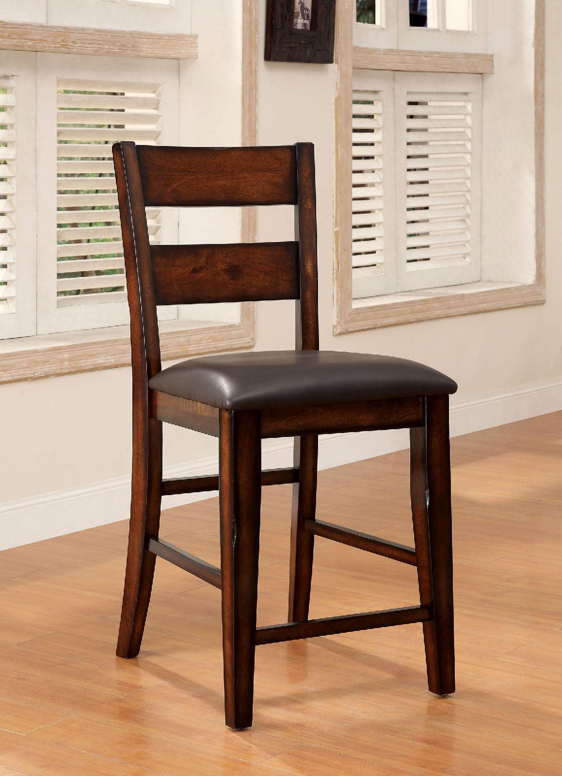 Dickinson Dark Cherry Counter Ht. Chair, Set of 2 by Furniture of America at Eve Furniture