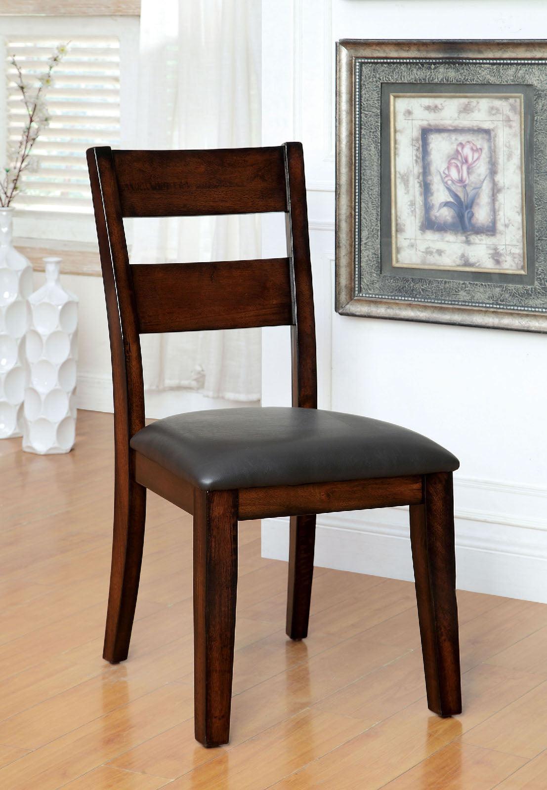Dickinson Dark Cherry Side Chair, Set of 2 by Furniture of America at Eve Furniture