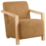 Diego Honey Upholstered Accent Arm Chair with Wood Arms by Coaster at Eve Furniture