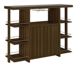 Diggs Walnut Bar Unit with Wine Bottle Storage