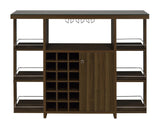 Diggs Walnut Bar Unit with Wine Bottle Storage by Coaster at Eve Furniture
