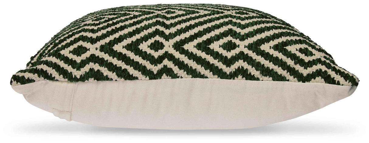 Digover Green/Ivory Pillow by Ashley at Eve Furniture