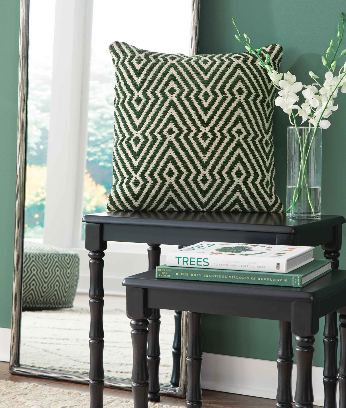 Digover Green/Ivory Pillow by Ashley at Eve Furniture